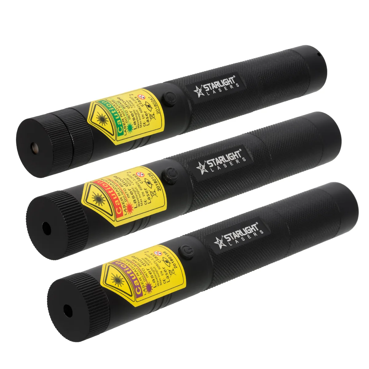 Pro laserpen set met G1 Pro groen, R1 Pro rood en V1 Pro violet in aluminium